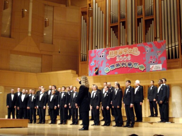 RTU vīru koris "Gaudeamus" uzstājas Pekinas Forbidden City Concert Hall