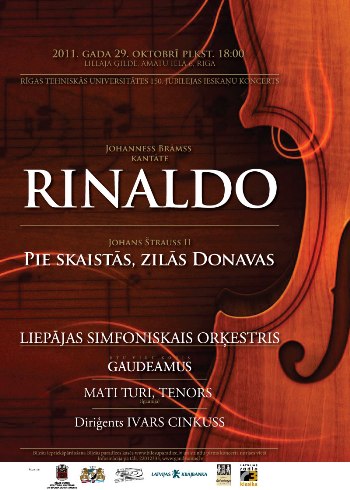 Pirmo reizi Latvijā atskaņo Johanesa Brāmsa kantāti Rinaldo
