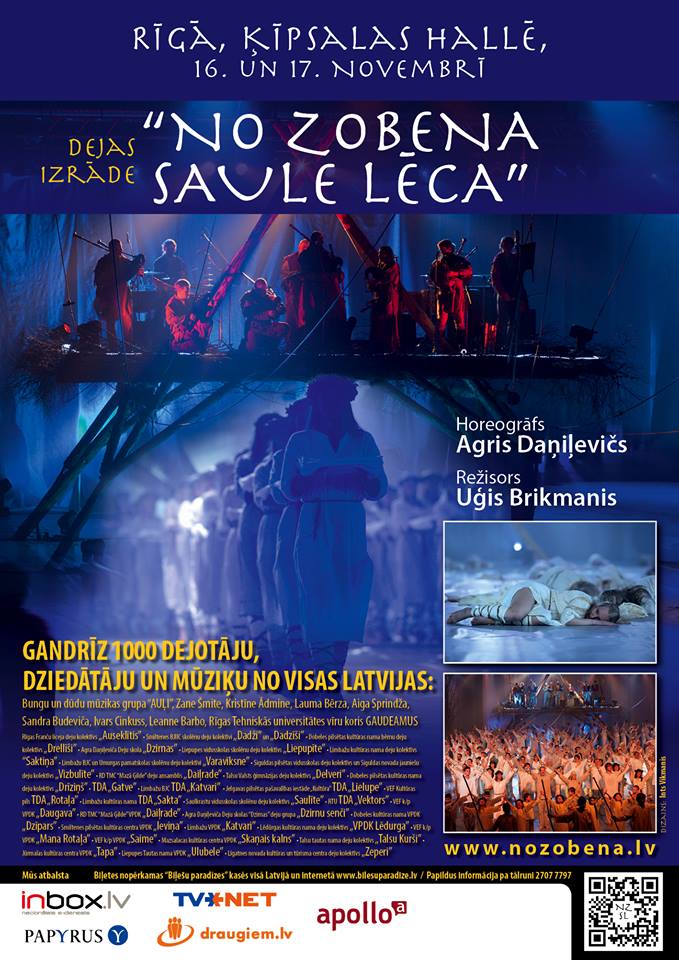 Dejas izrāde No zobena saule lēca novembrī atkal būs skatāma Ķīpsalā