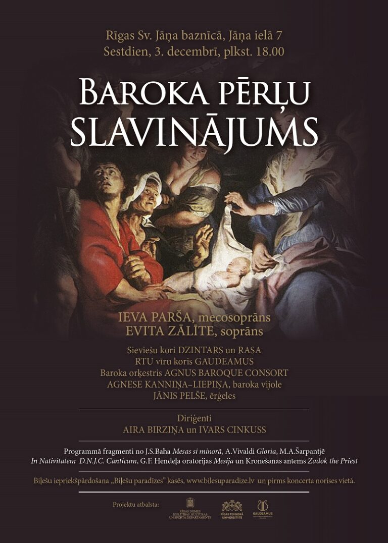 Koncertā "Baroka pērļu slavinājums" atskaņo mūžzaļo baroka laikmeta mūziku