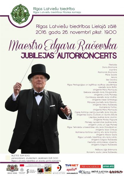Maestro Edgara Račevska jubilejas autorkoncerts