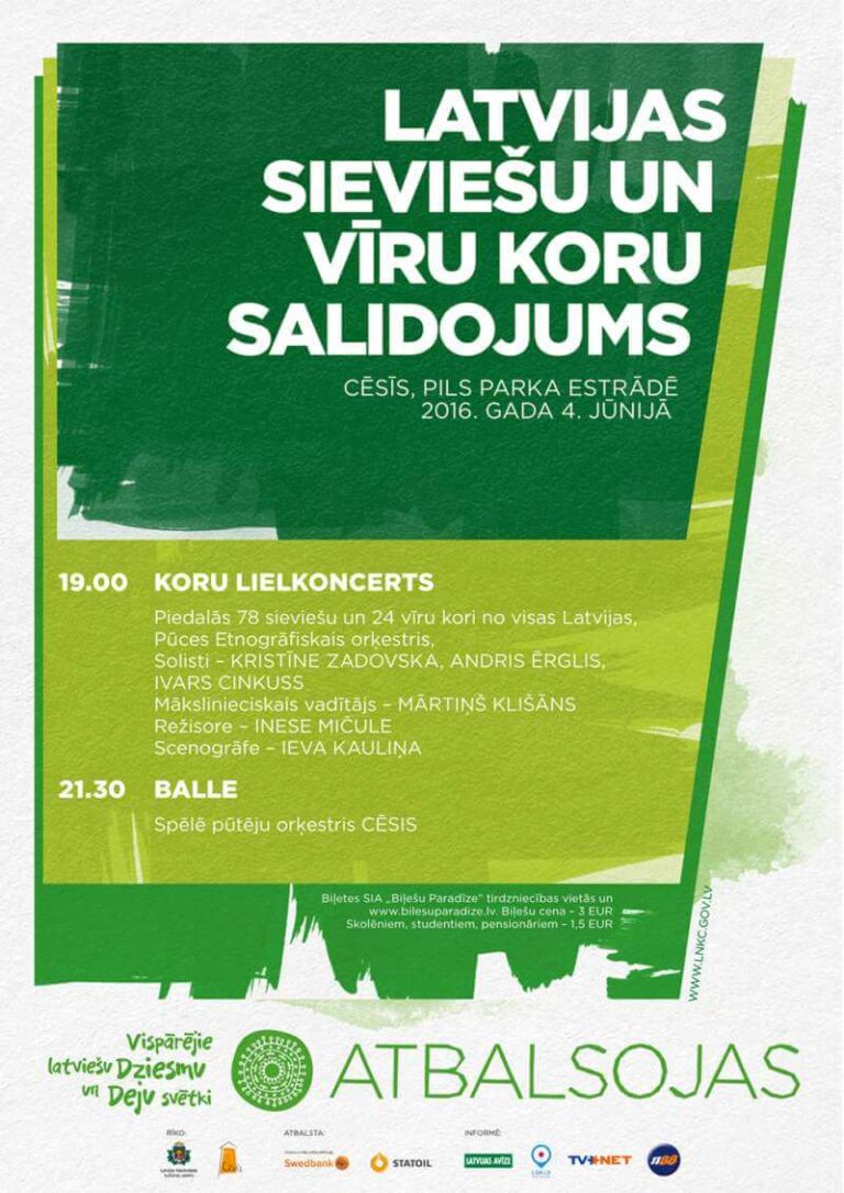 Cēsīs notika Latvijas sieviešu un vīru koru salidojums